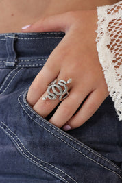 Snake Wrap Ring Crosshatch
