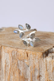 Fern Labradorite Wrap Ring