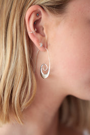 Wave Silver Earrings