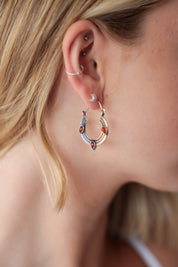 Xyla Carnelian Trio Hoops