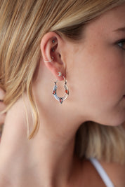 Xyla Carnelian Trio Hoops