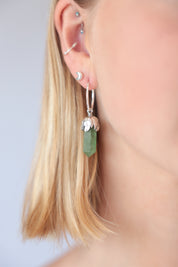 Bellflower Green Aventurine Earrings
