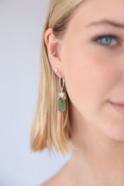 Bellflower Green Aventurine Earrings