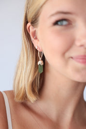 Bellflower Green Aventurine Earrings
