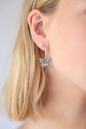 Butterfly Charm Hoops