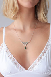 Celtic Green Onyx Necklace