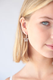 Butterfly Charm Hoops