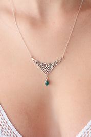 Celtic Green Onyx Necklace