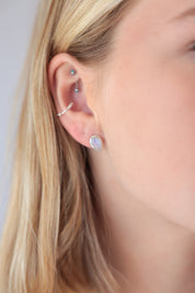 Rainbow Moonstone Tear Studs