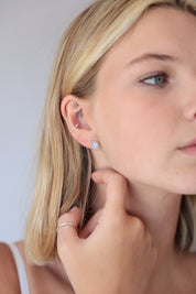 Rainbow Moonstone Tear Studs