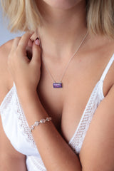 Niveena Purple Turquoise Necklace