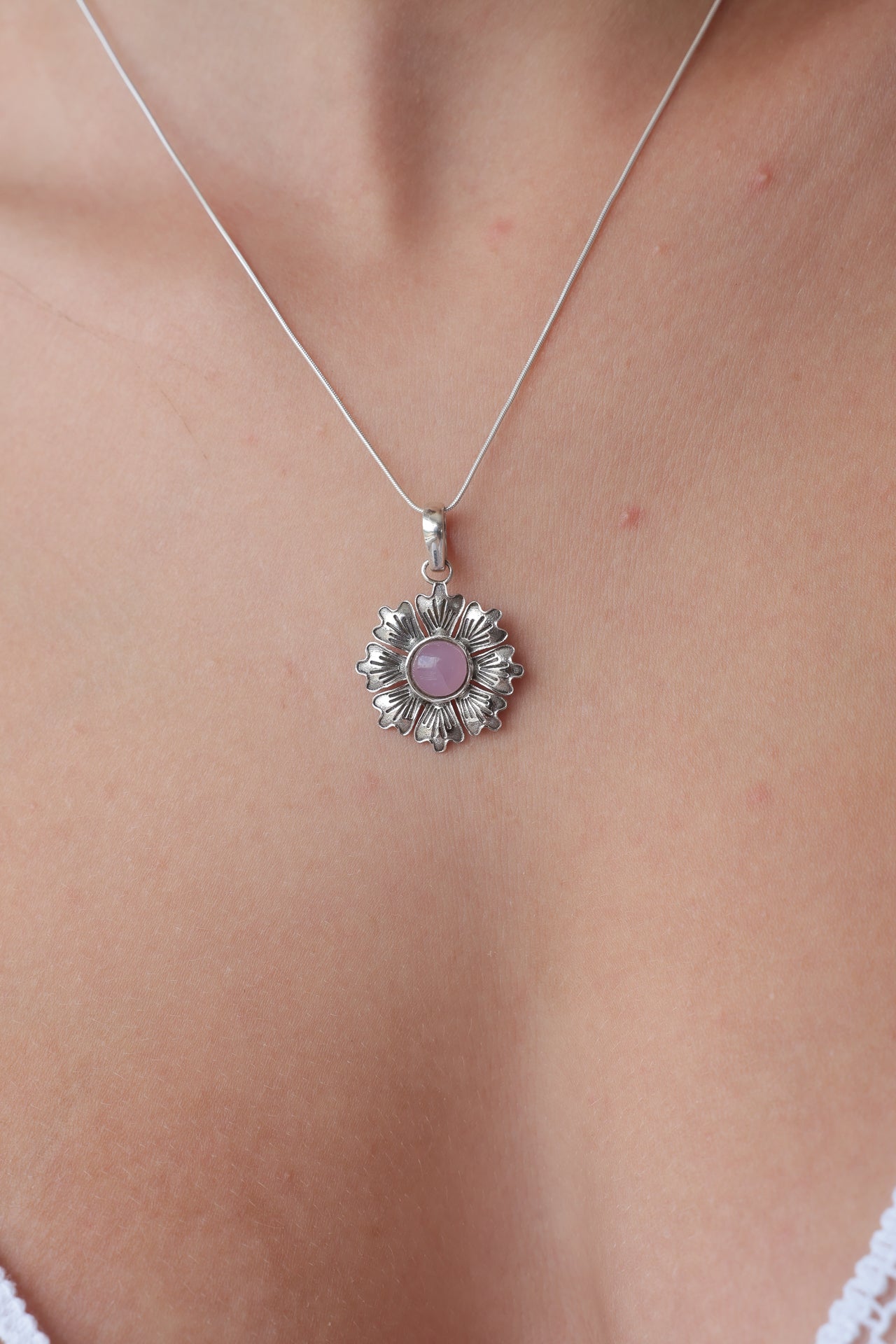 Flat Flower Pendant