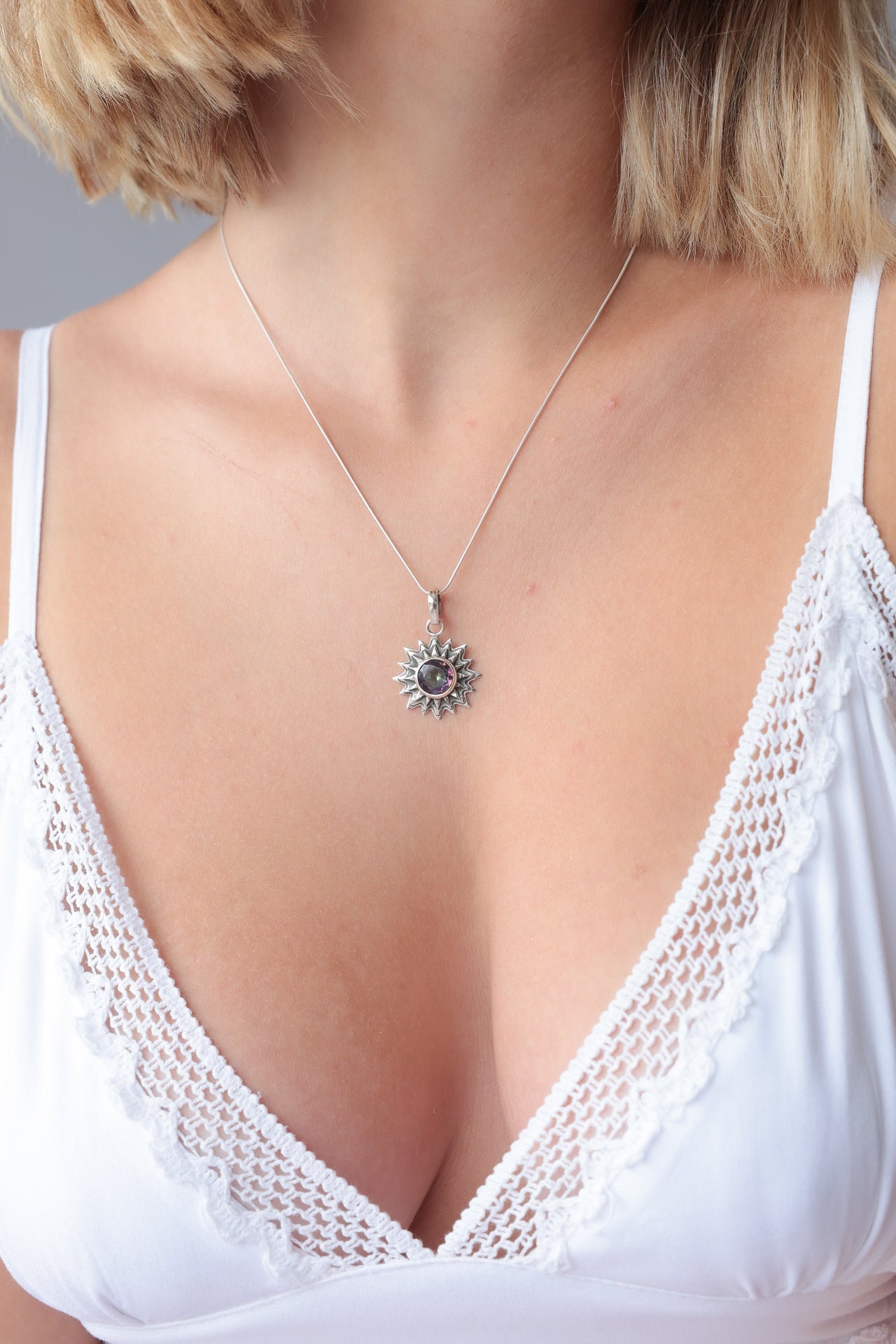 Double Sun Rays Pendant