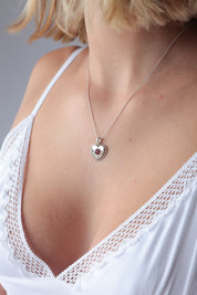 Lacey Heart Ruby Pendant