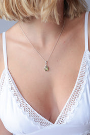 Small Peridot Teardrop Pendant