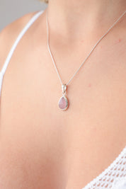 Small Pink Calcite Teardrop Pendant