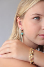 Ilani Carved Bead Earring