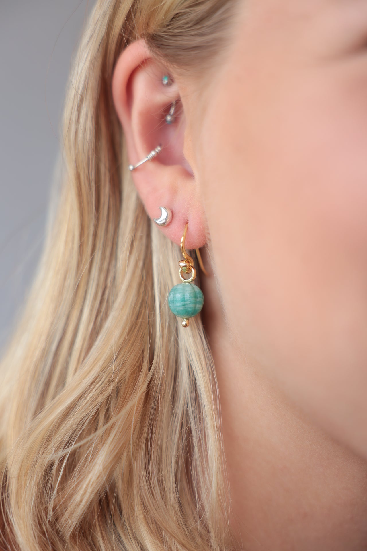 Ilani Carved Bead Earring