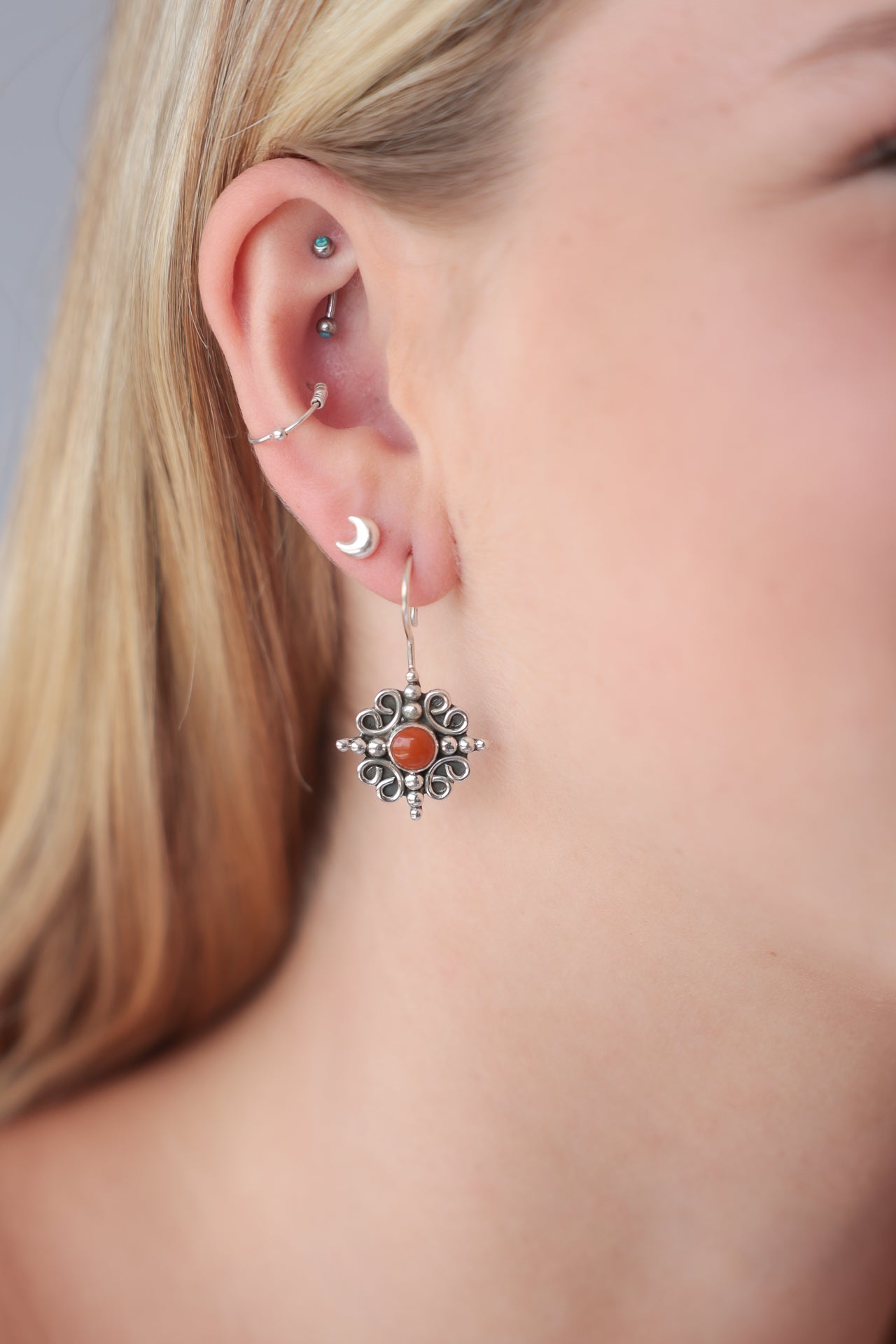 Dhanvi Opulent Carnelian Earrings