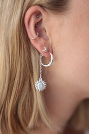 Crescent Moon Sun Earrings