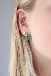 Spiral Green Turquoise Studs