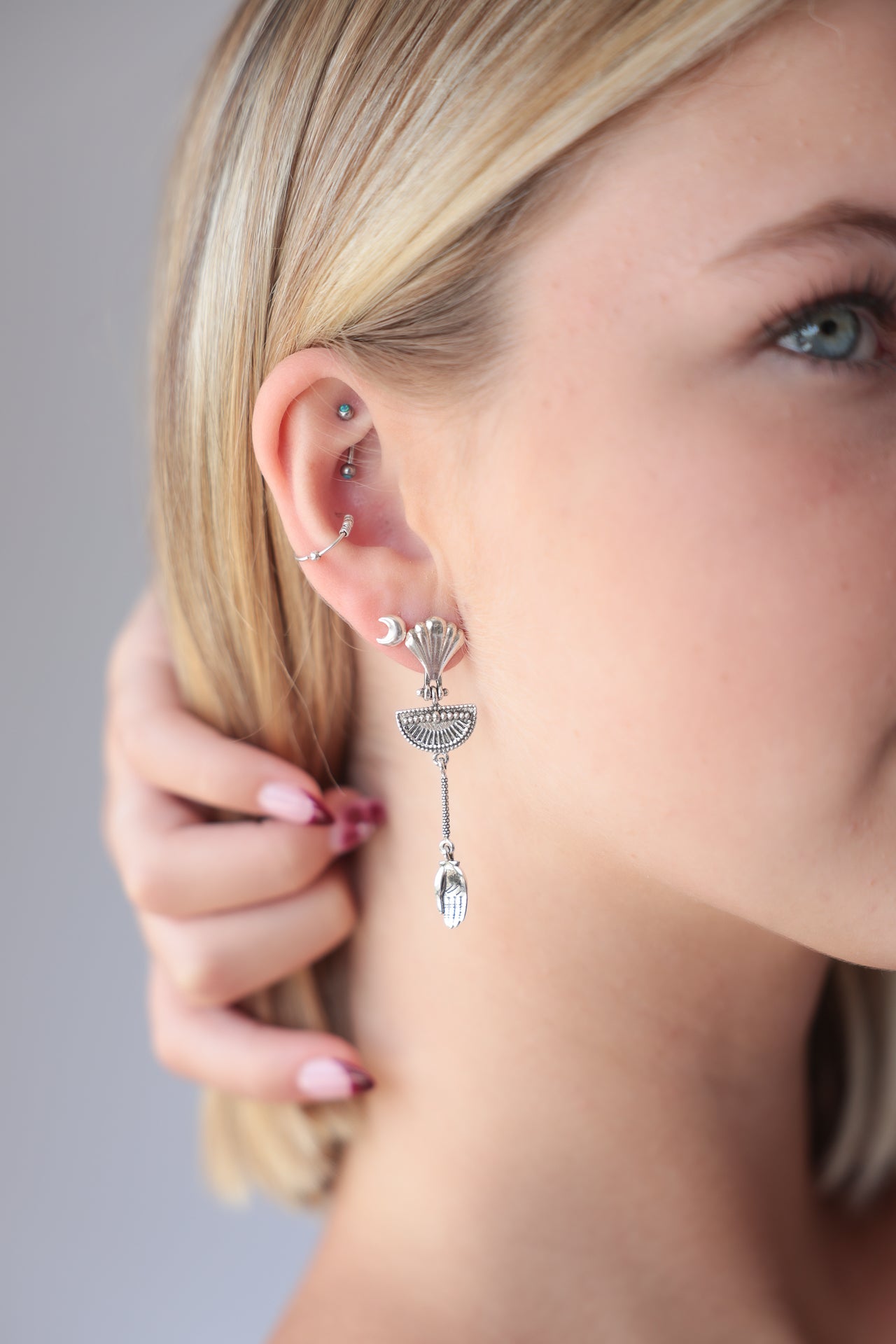 Blessings Ornate Hand Stud Drops