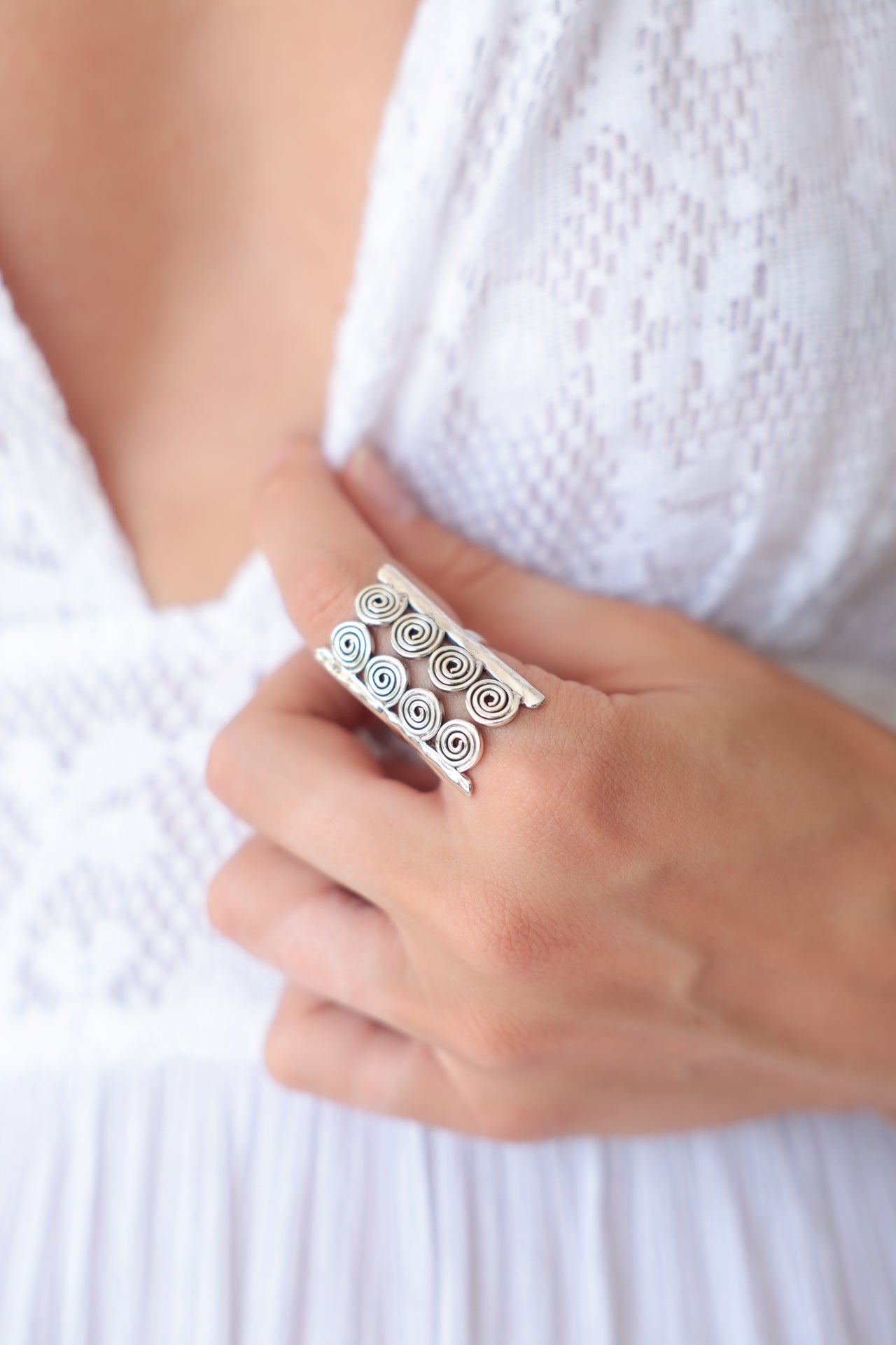 Spirals Statement Ring