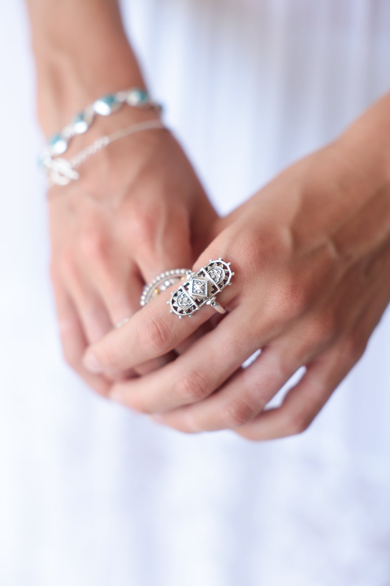 Sanya Geometric Tribal Ring