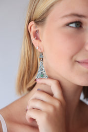 Artisan Green Onyx Earrings