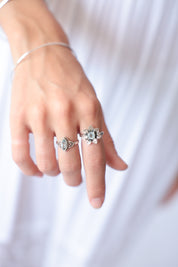 Spring Flower Blue Topaz Ring