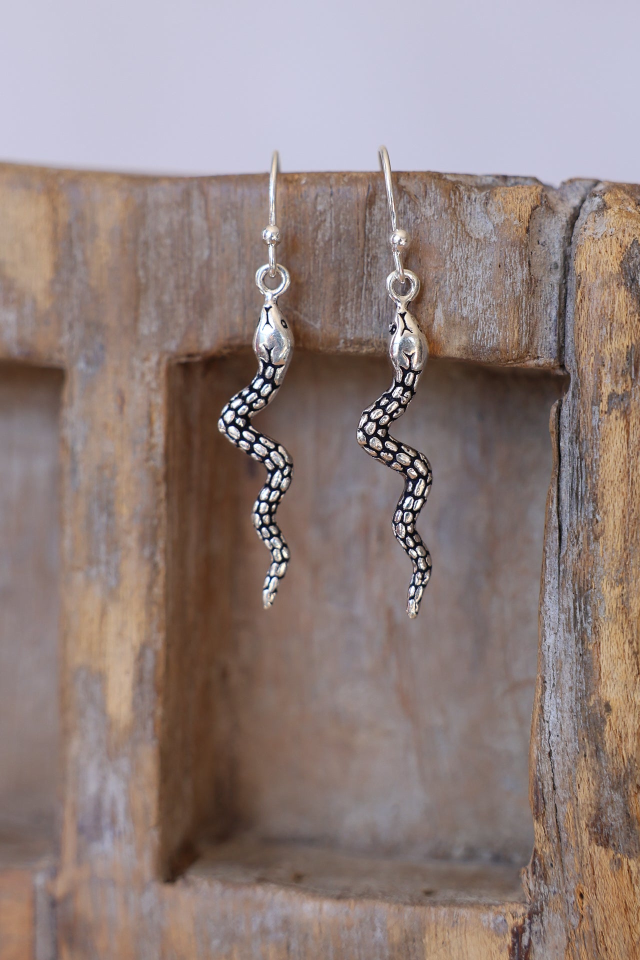 Snake Long Drop Earrings