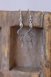 Snake Long Drop Earrings