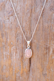 Rose Quartz Oval Pendant