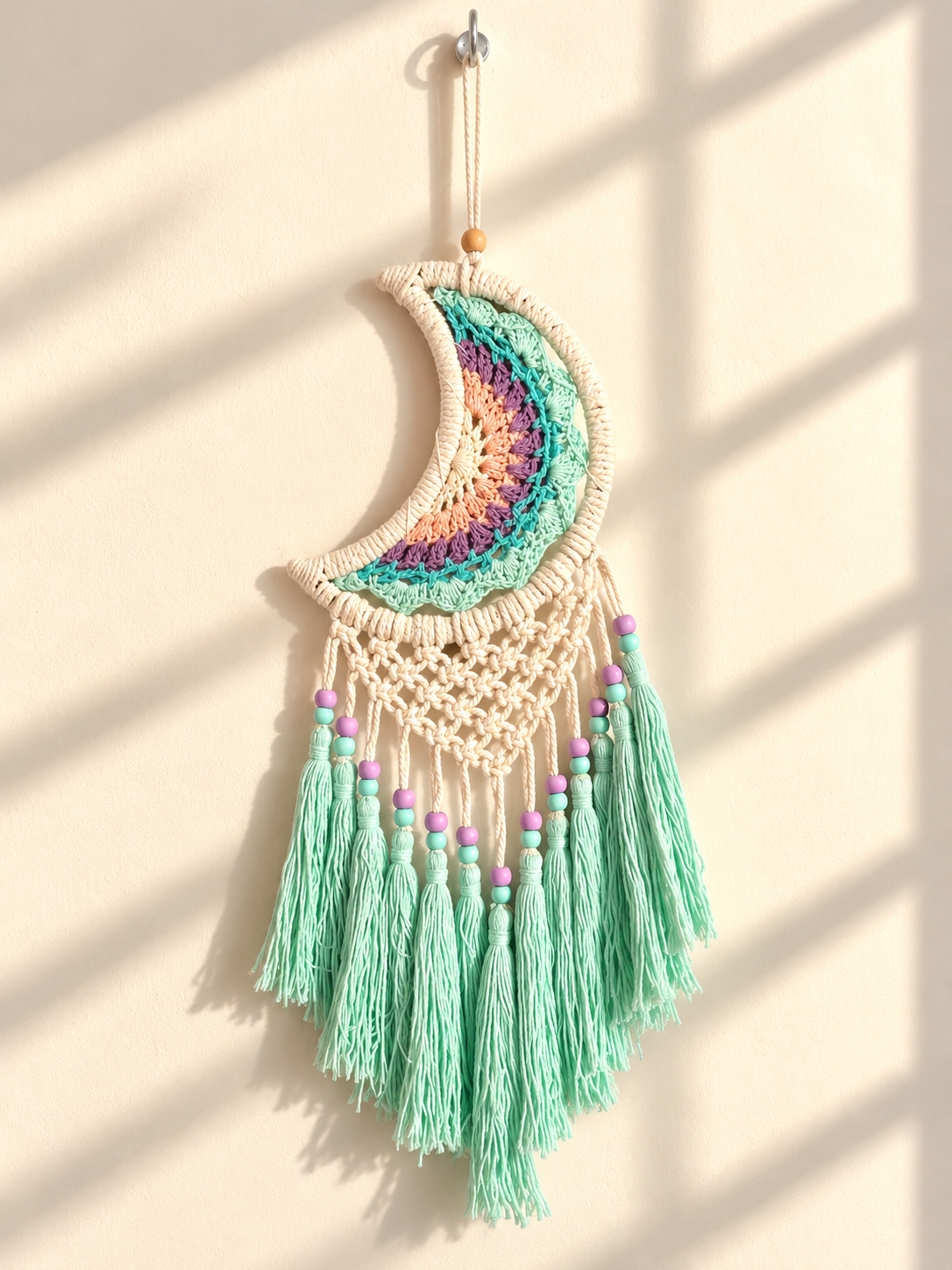 Moon Macrame Tassel Dreamcatcher