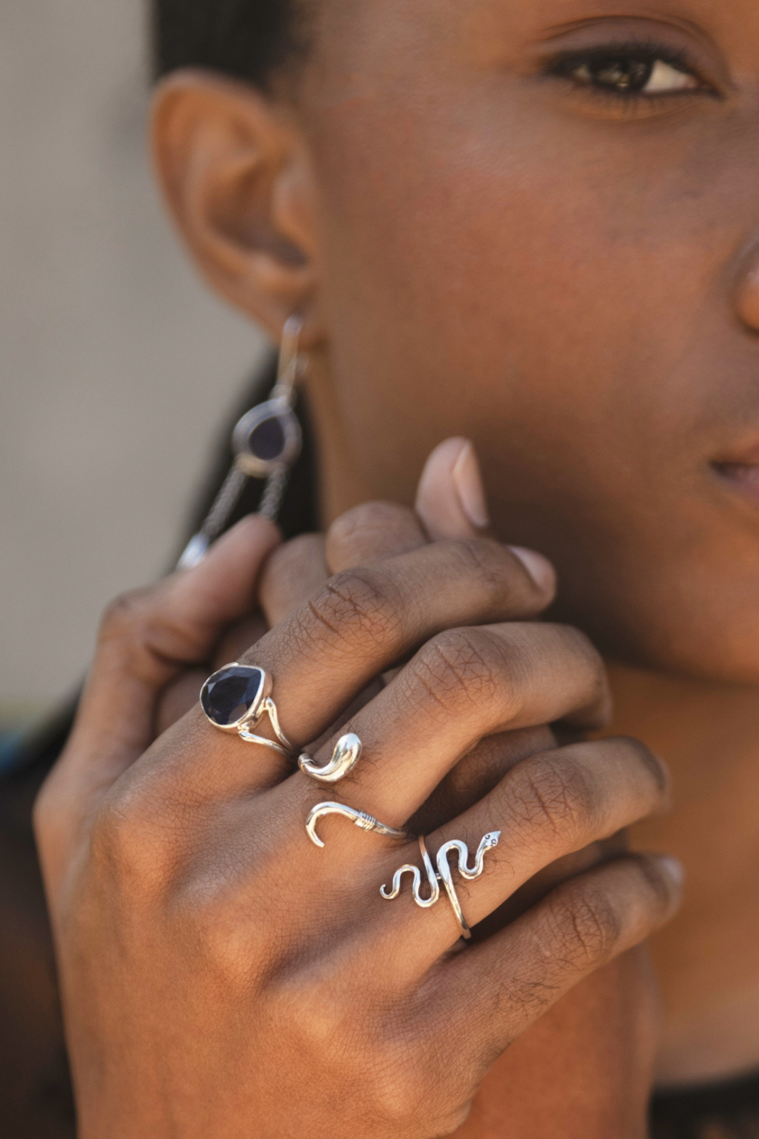 Iolite Beti Tear Ring