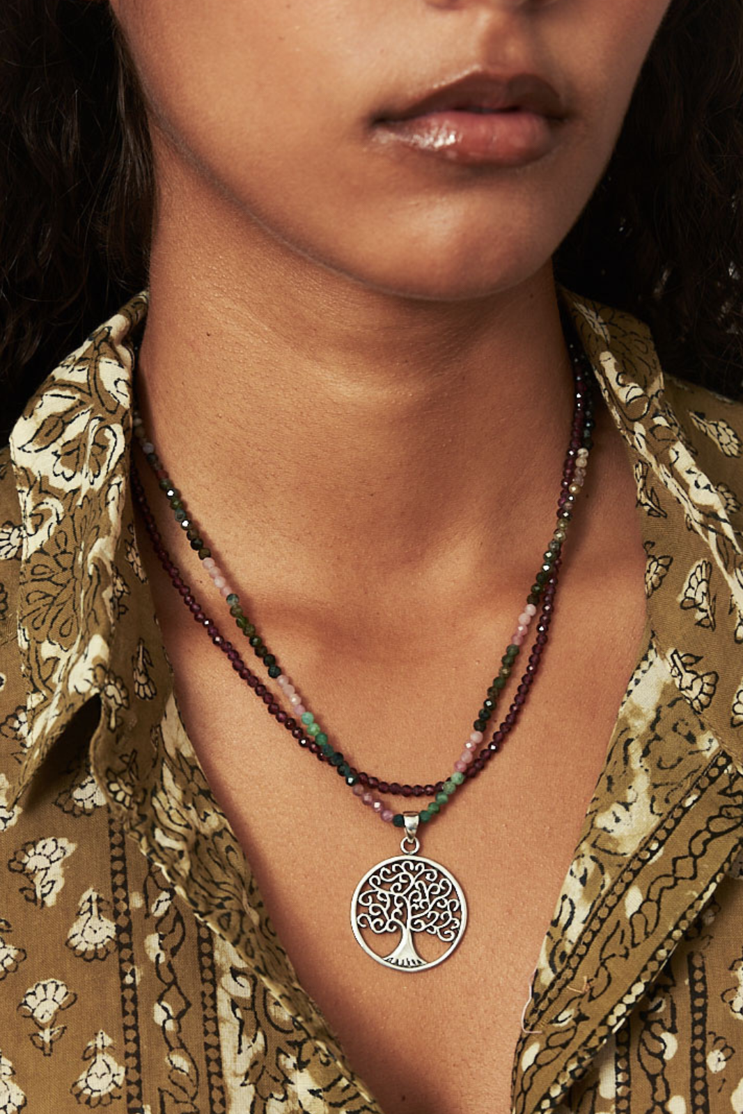 Large Curly Tree Pendant