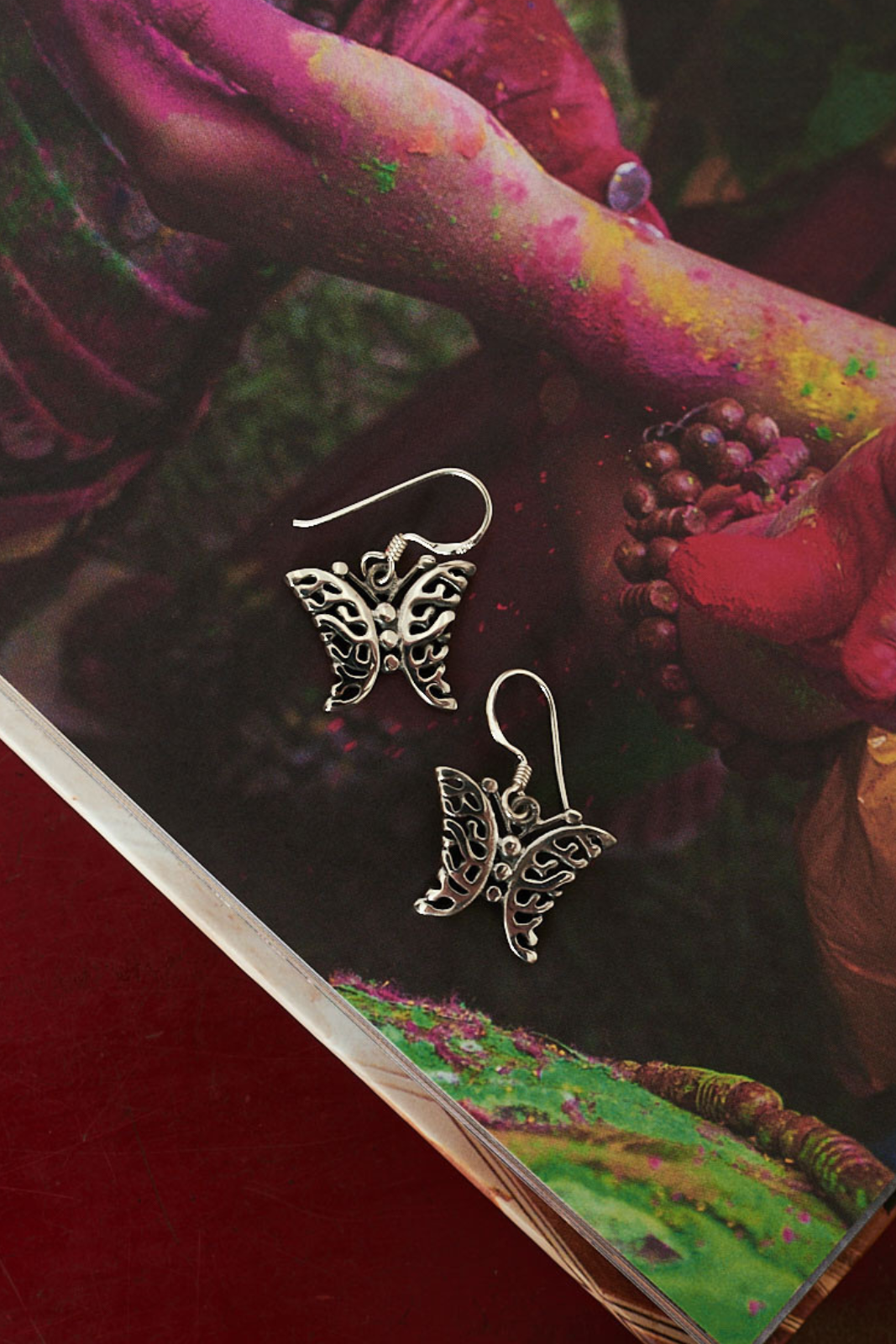 Filigree butterfly hot sale earrings