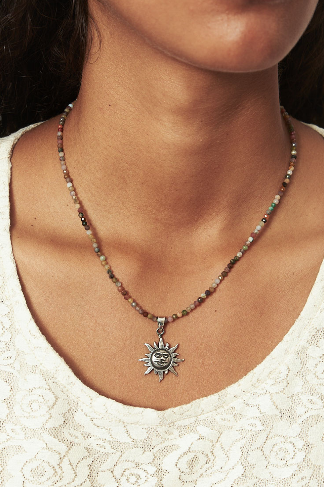 Sun 2025 shaped necklace