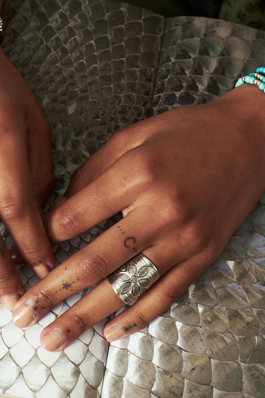 Kelsey Tribal Flower Ring Tree of Life