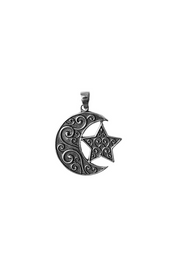 Lyra Star and Moon Pendant