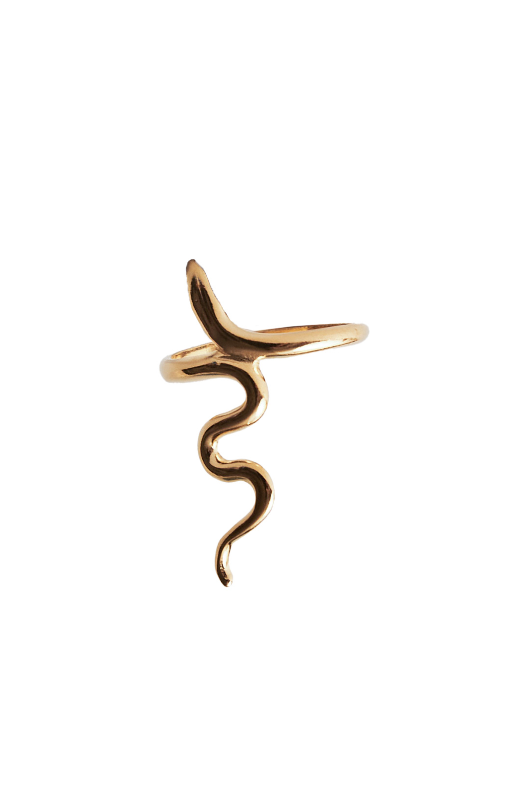 Gold Anguis Snake Ring