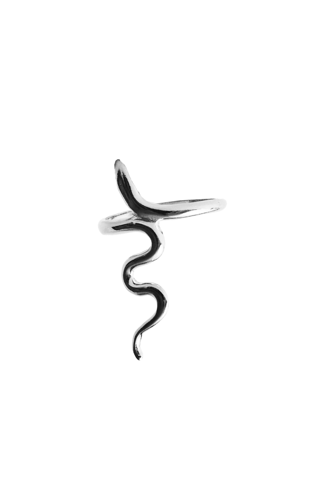 Silver Anguis Snake Ring