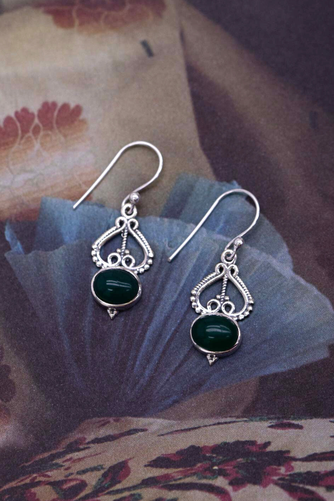 Green Onyx Omer Earrings