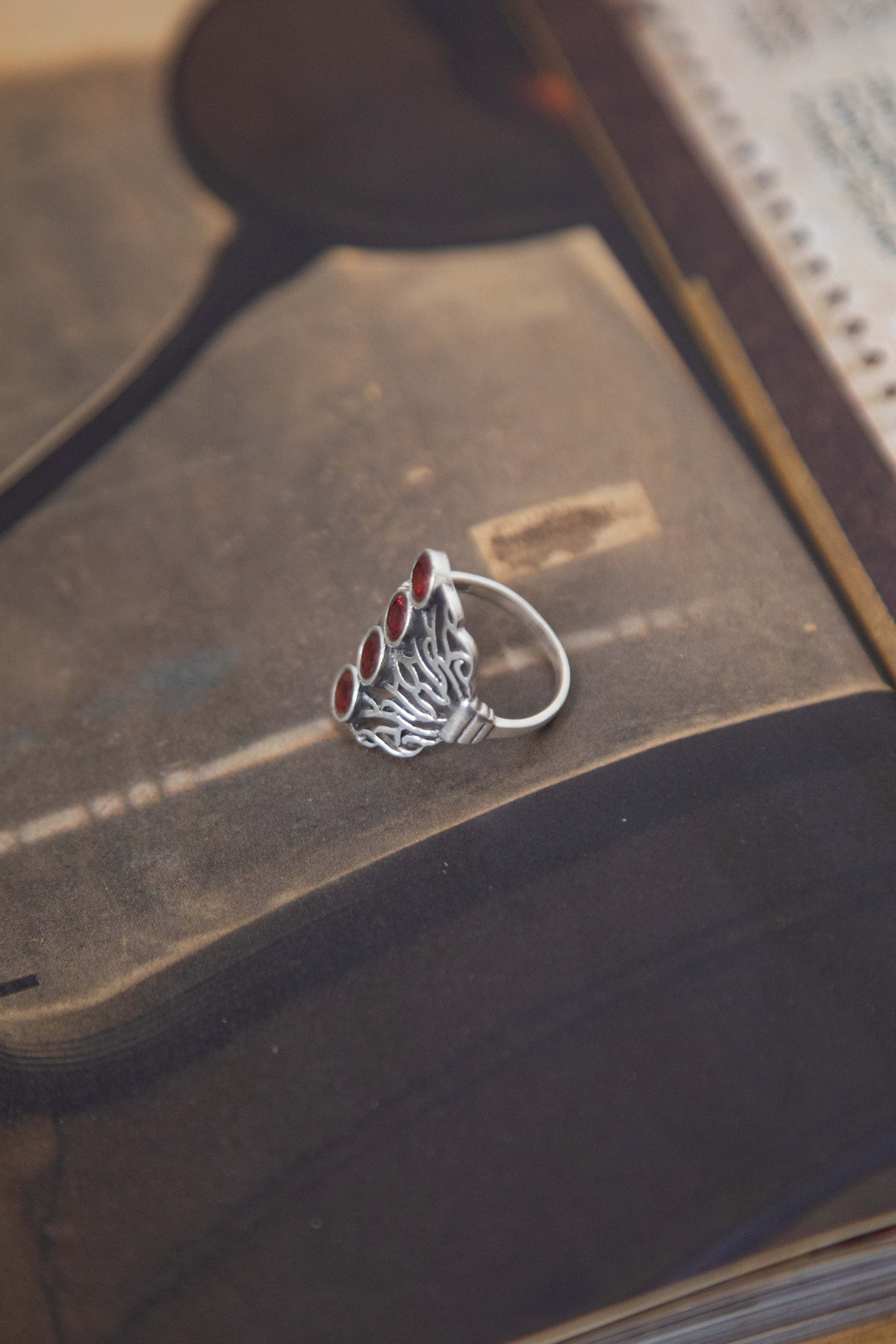 Garnet Vine Ring