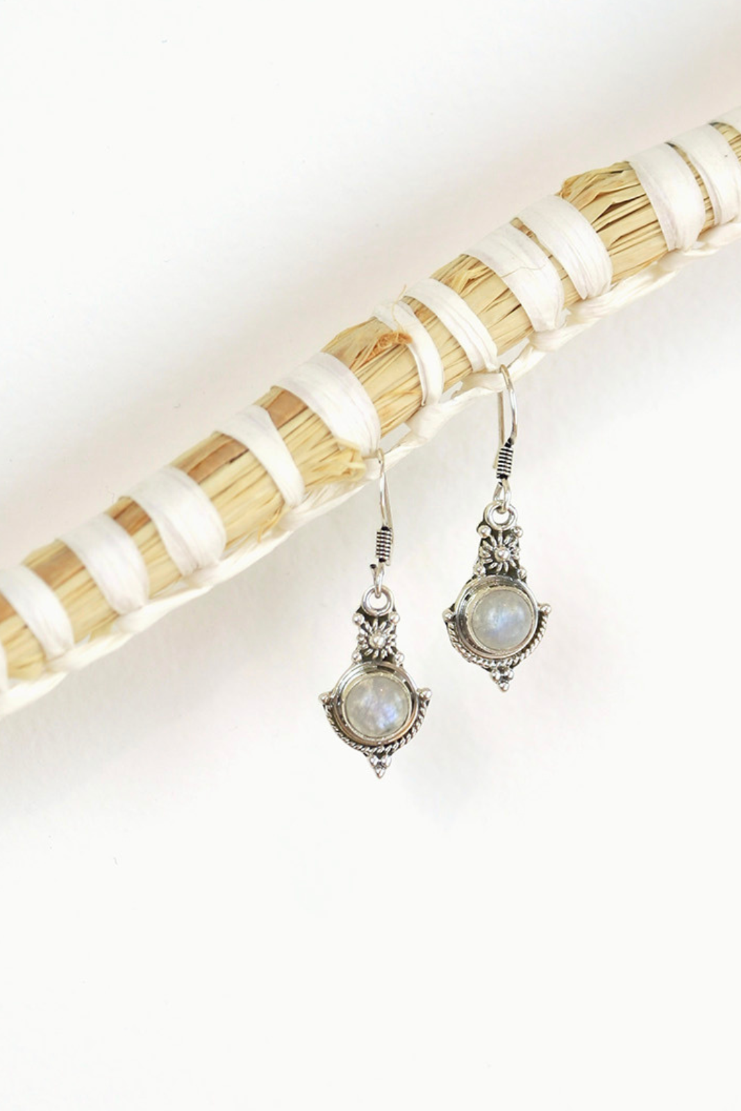 Rainbow Moonstone Valda Earrings