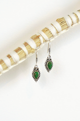 Green Copper Turquoise Iola Earrings