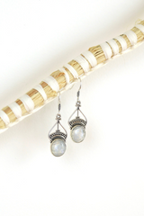 Rainbow Moonstone  Star Earrings