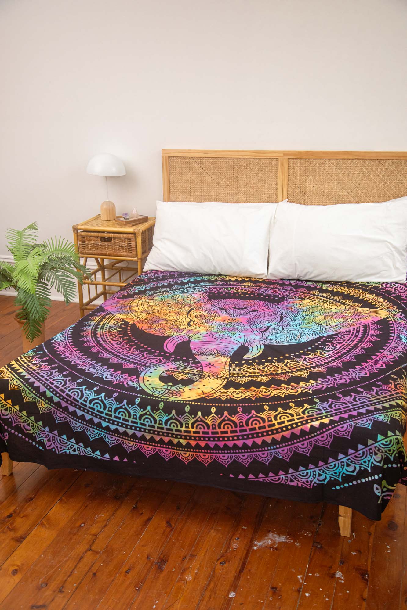 Rainbow Elephant Bedsheet