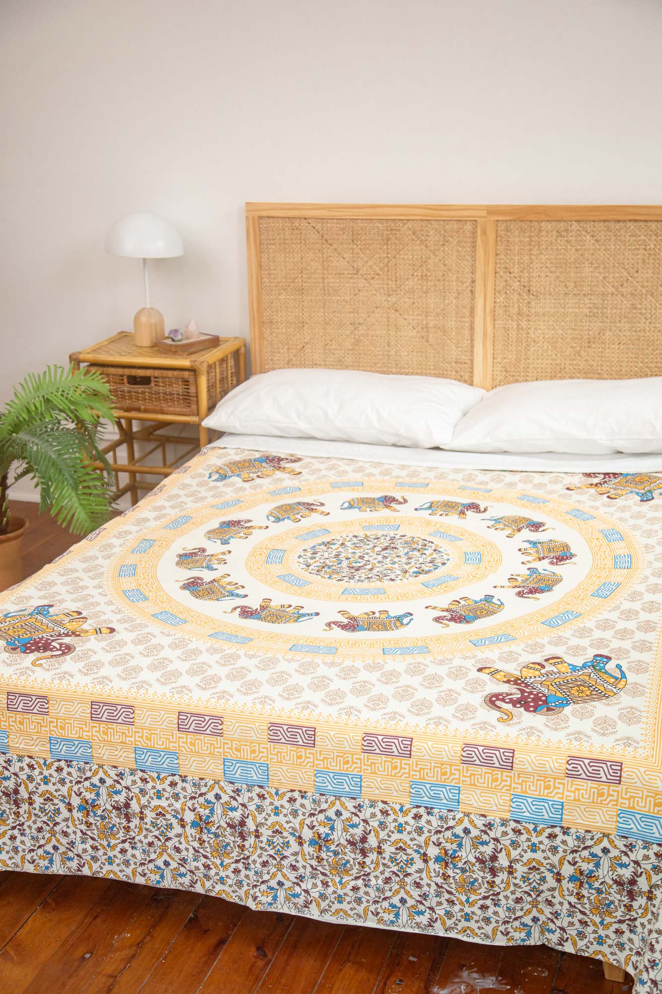 Yellow Jaipur Bedsheet