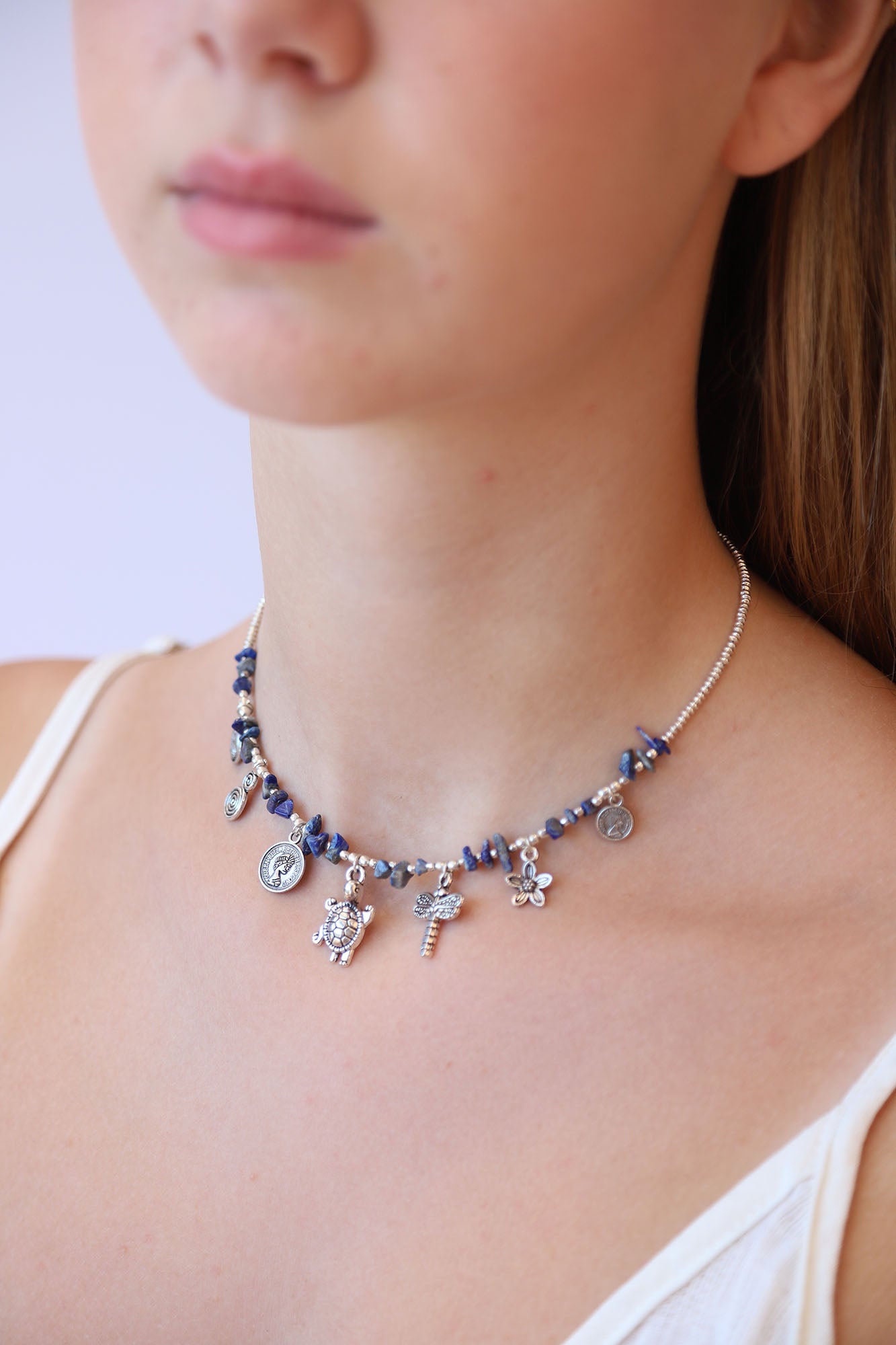 Verano Blue Stone Necklace